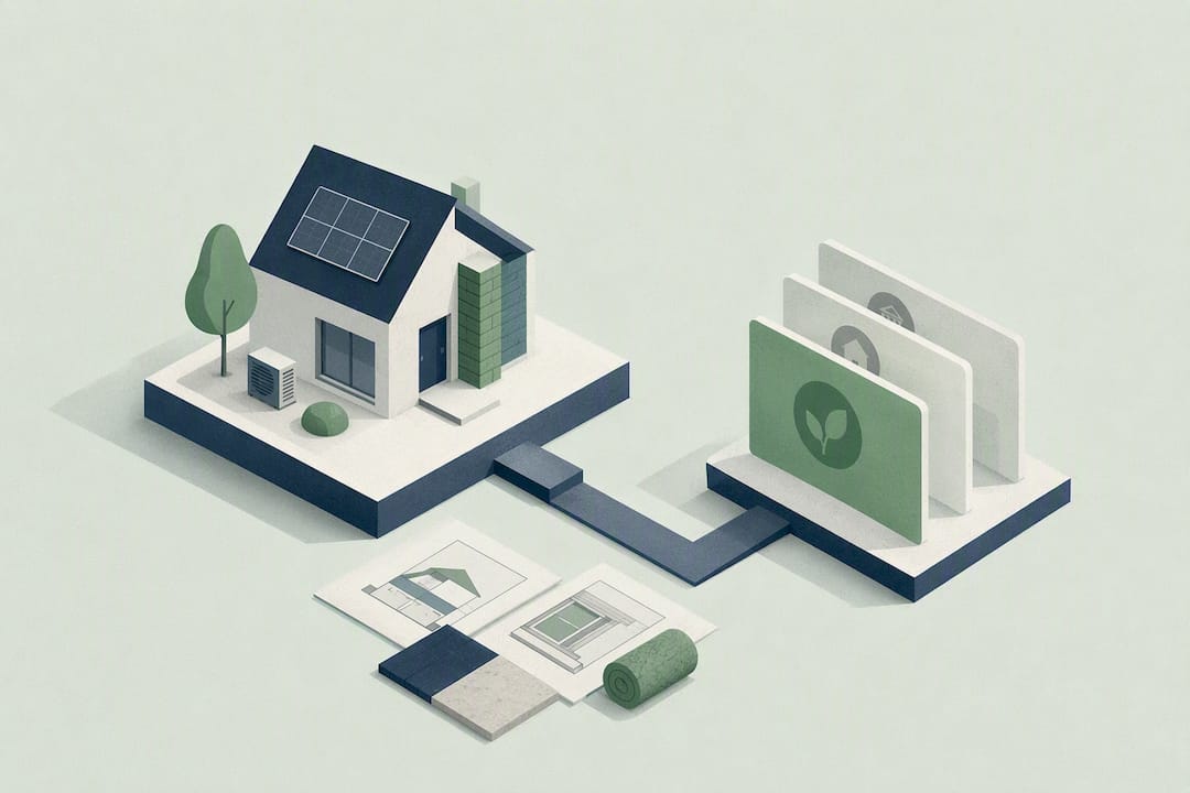 Image abstraite symbolisant le financement de la rénovation énergétique