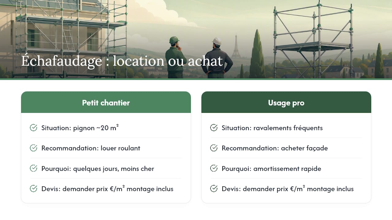 Combien coûte un échafaudage pour 100 m² de façade ? — overview diagram