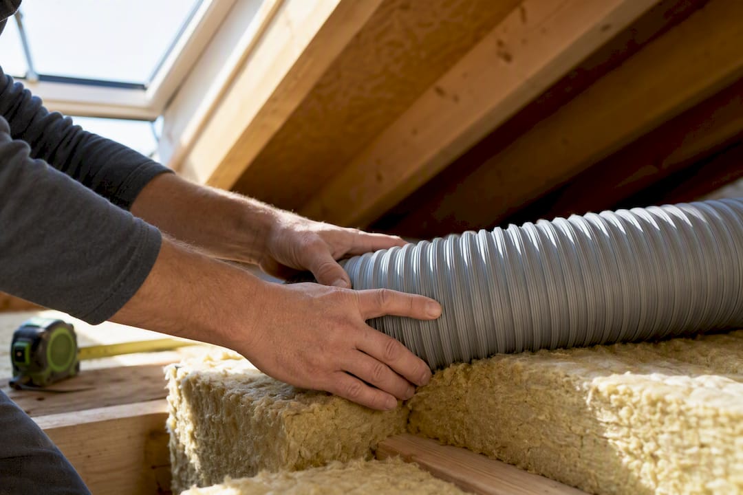 Conduit de ventilation à proximité de l’isolant