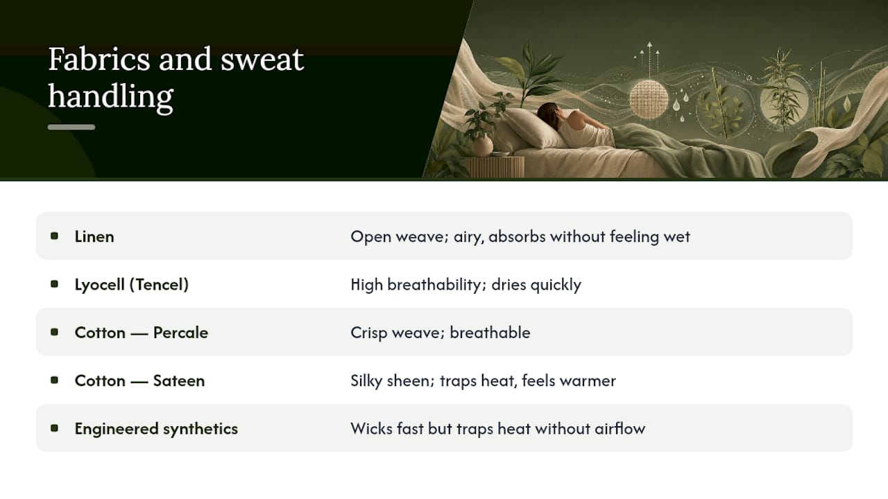 Which Fabrics Handle Night Sweats Best? — overview diagram