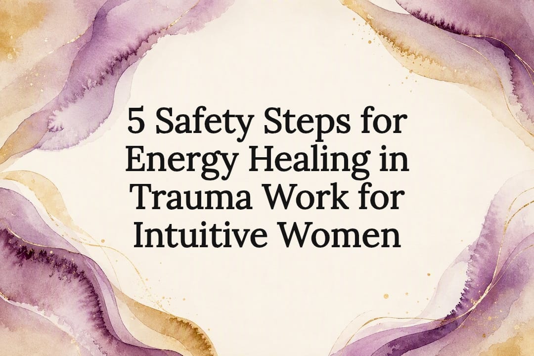 Decorative watercolor title card for trauma safety