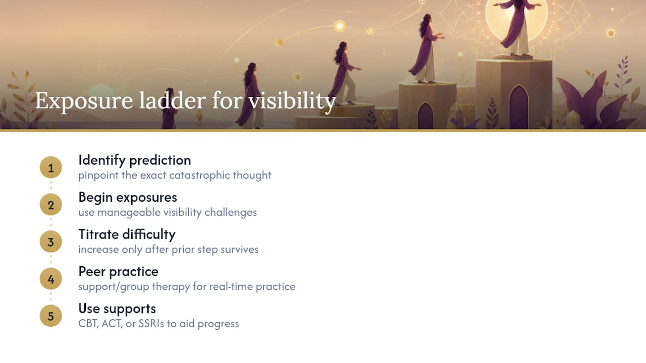 Gradual exposure therapy visibility ladder