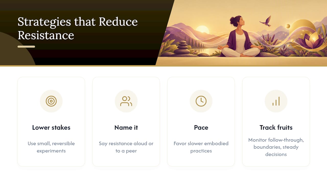 What Strategies Actually Reduce Resistance During Healing? — overview diagram