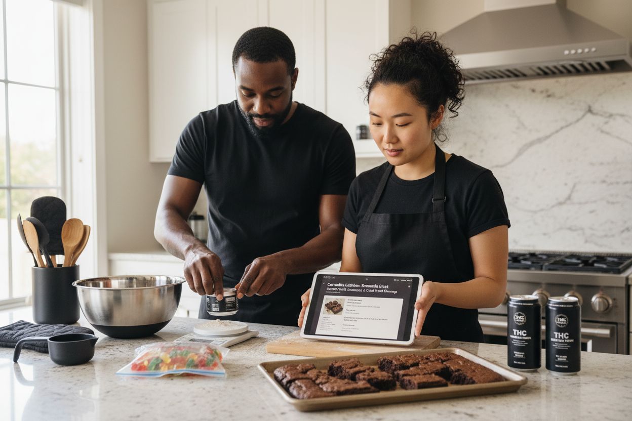 preparing cannabis edibles