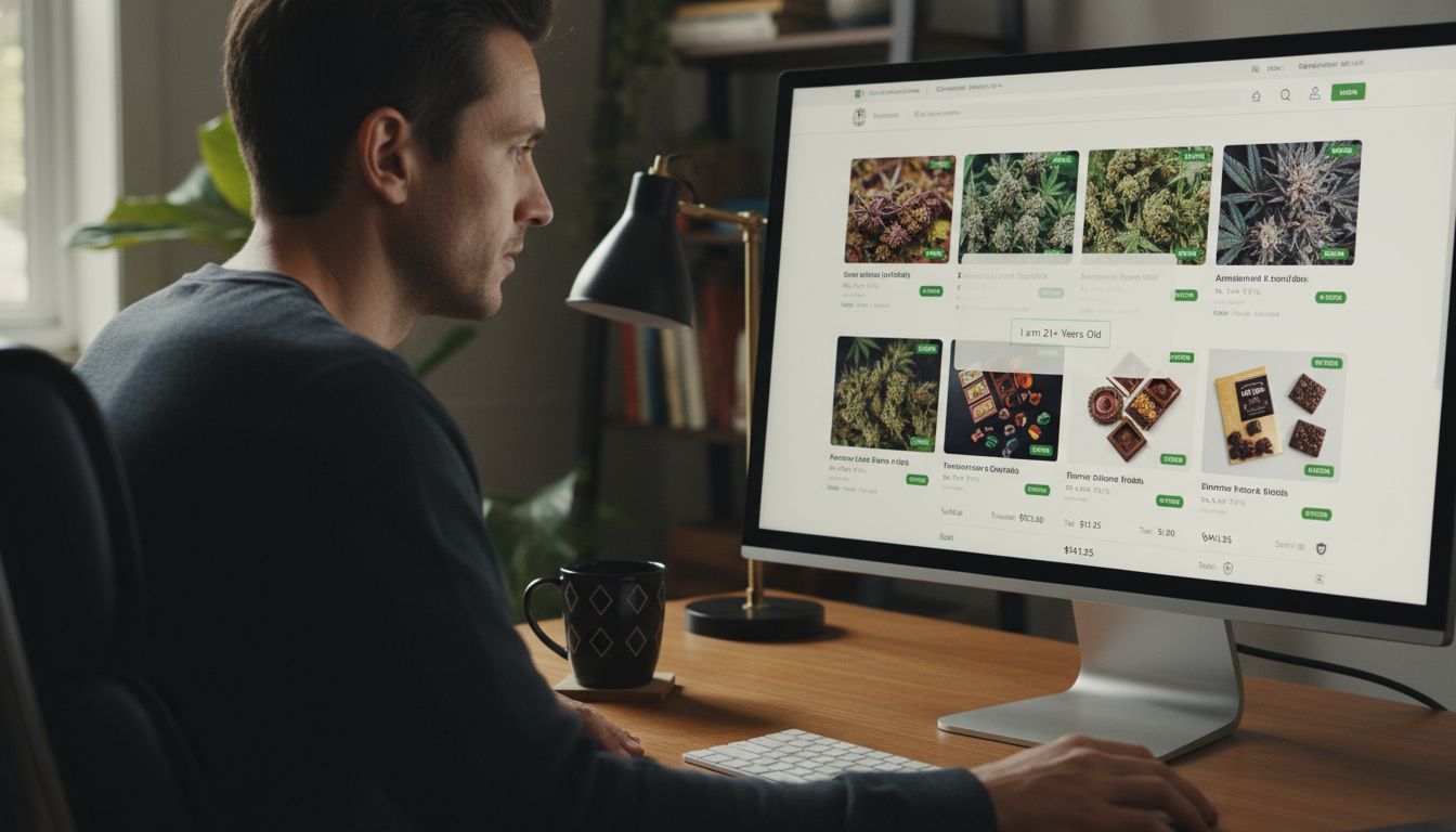 cannabis ecommerce interface