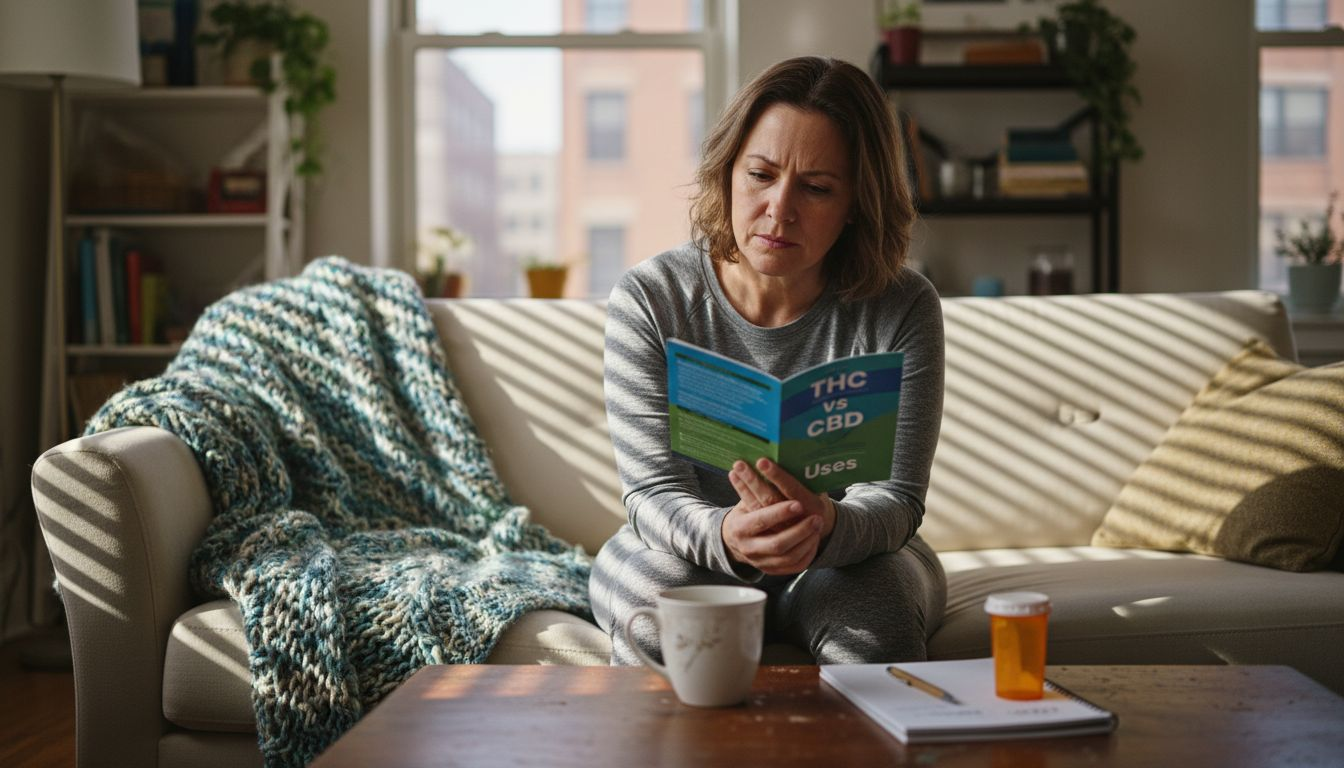 Woman reviews THC and CBD uses guide