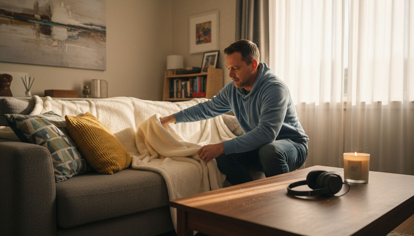 Preparing comfortable relaxation space for cannabis
