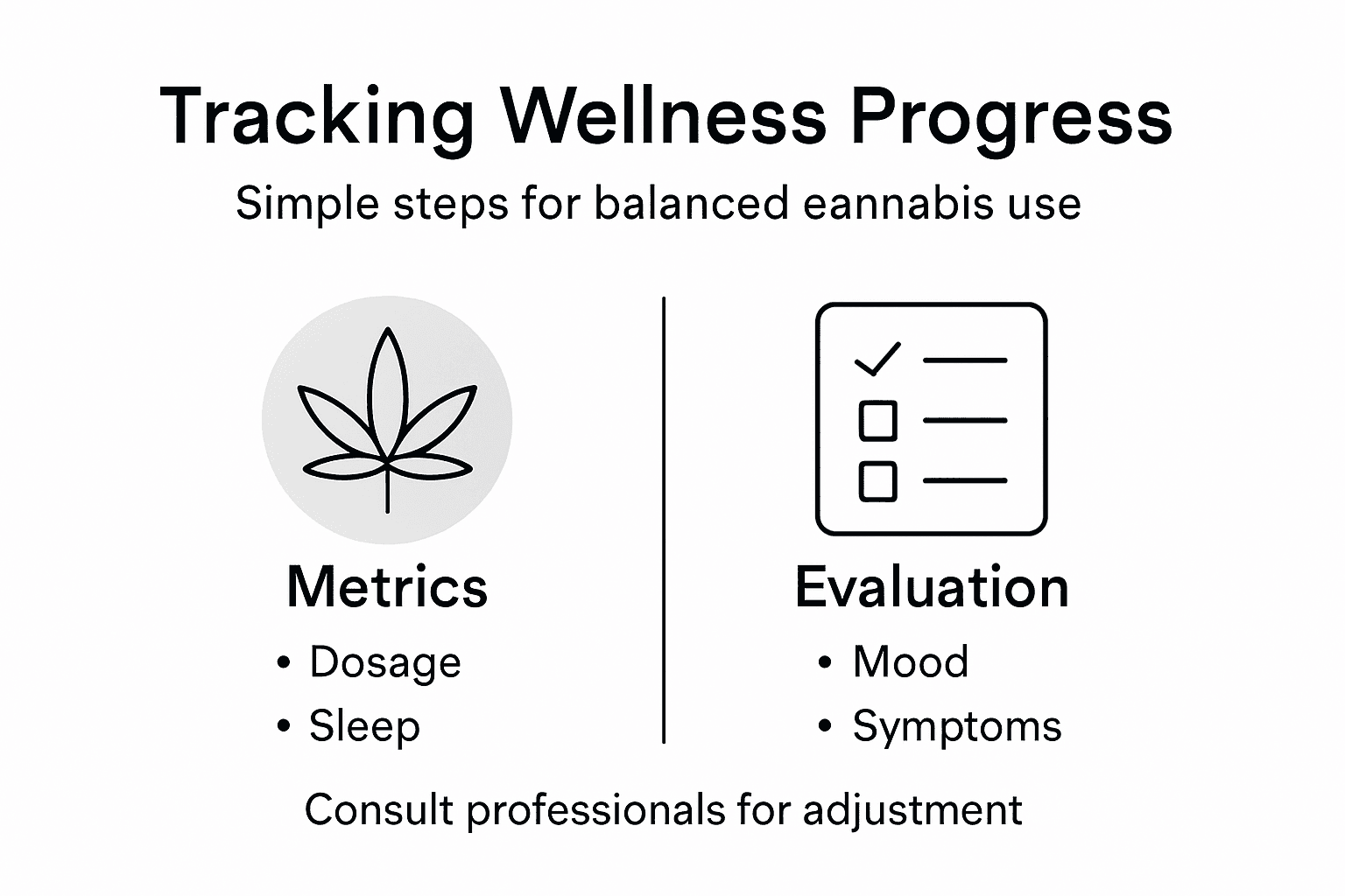 Infographic tracking cannabis wellness outcomes
