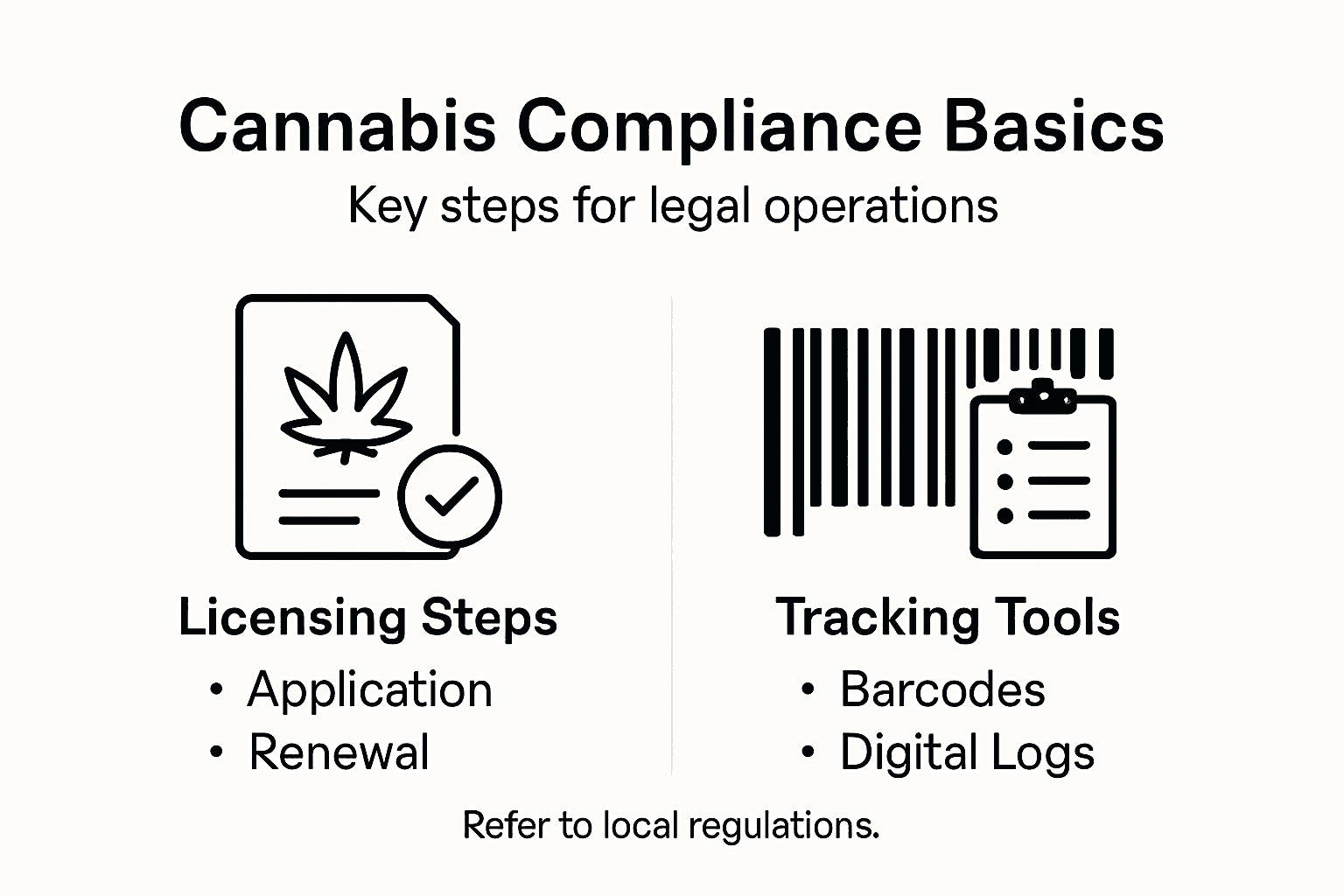 Infographic showing licensing and tracking basics