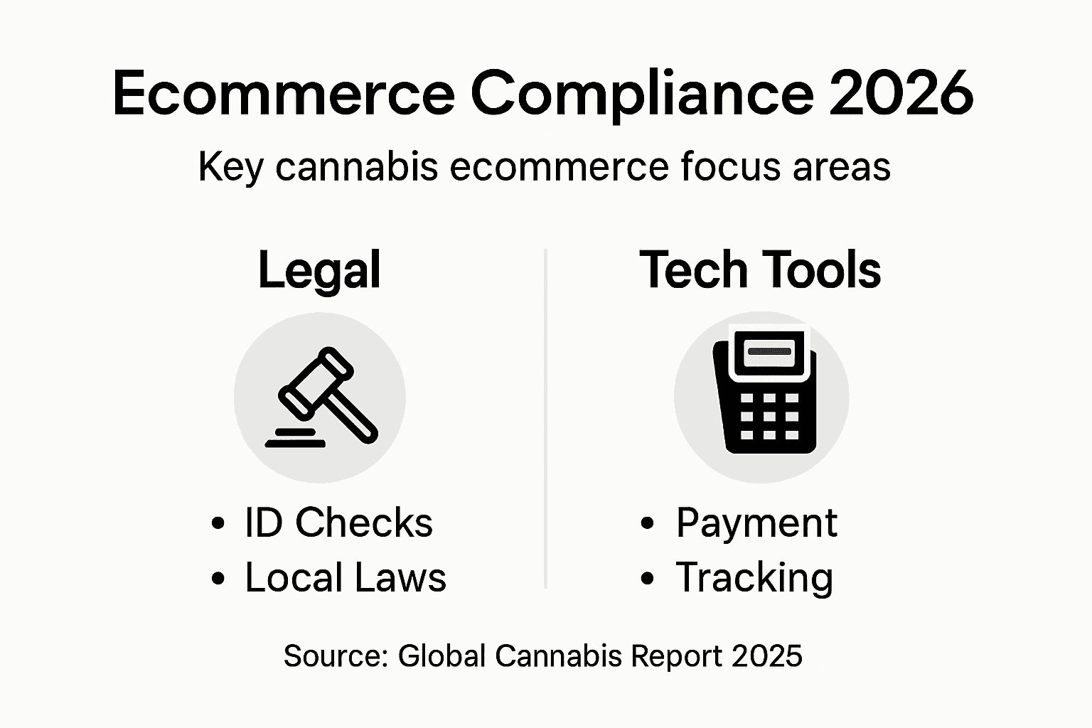 Infographic on cannabis ecommerce compliance