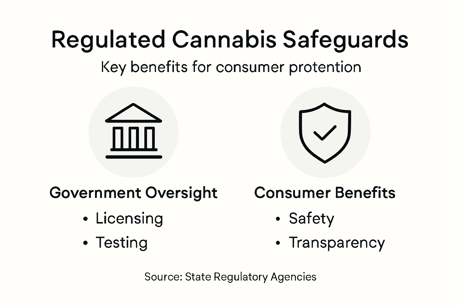 Infographic of cannabis regulations and consumer protections