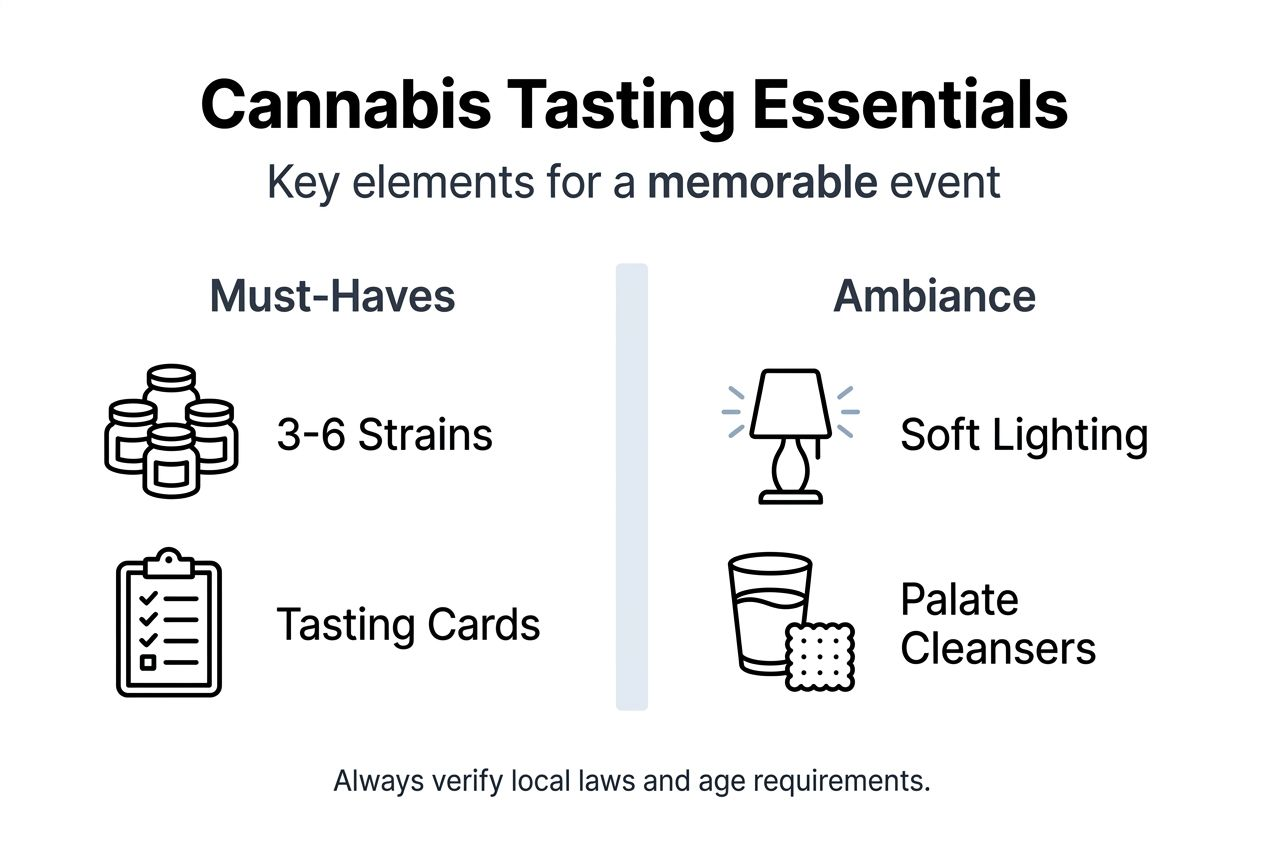 Infographic showing key cannabis tasting essentials