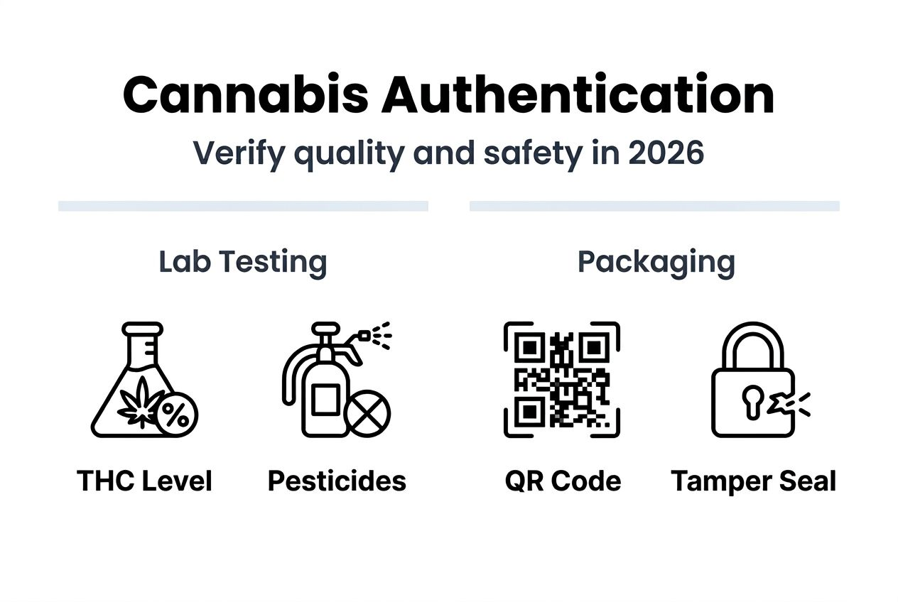 Infographic explaining cannabis authentication