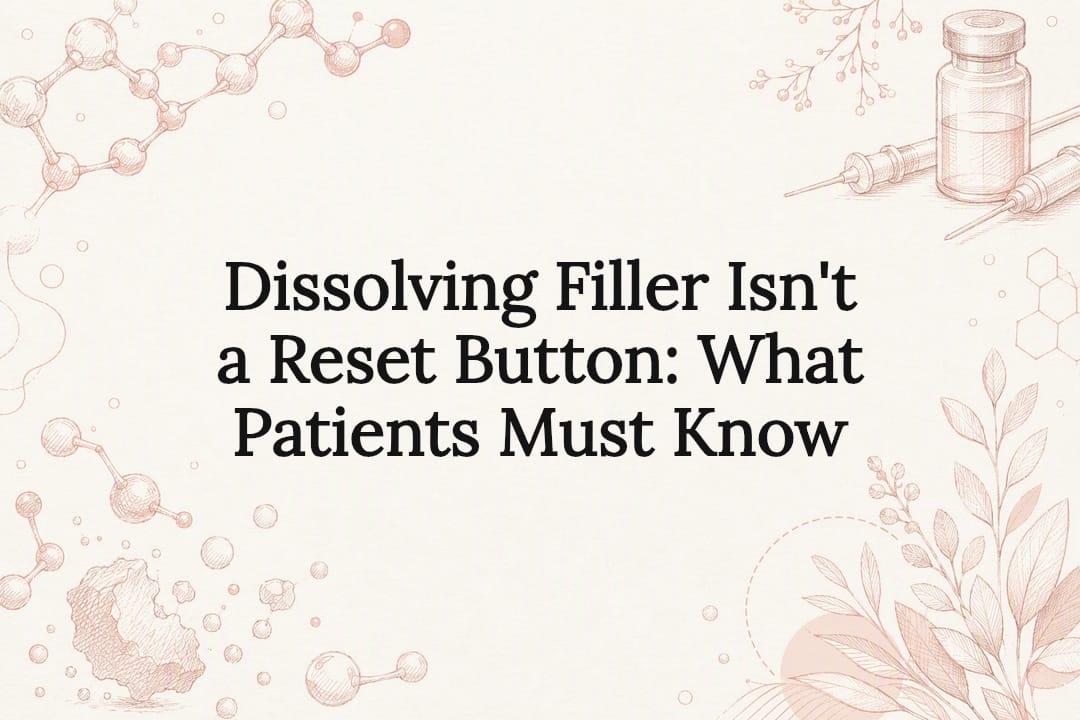 Decorative hyaluronidase filler-dissolving title card