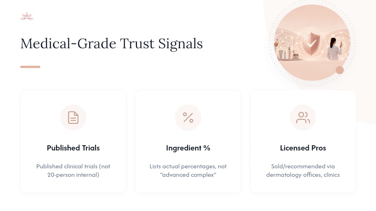 Three trust signals for medical skincare