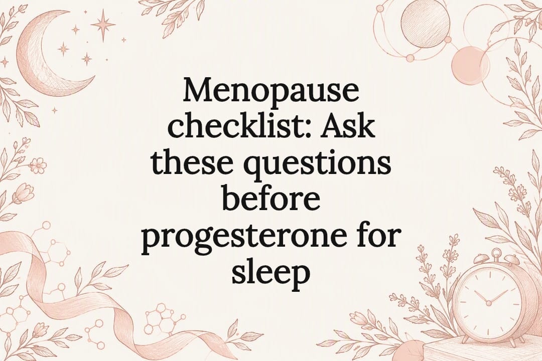 Decorative menopause sleep article title card