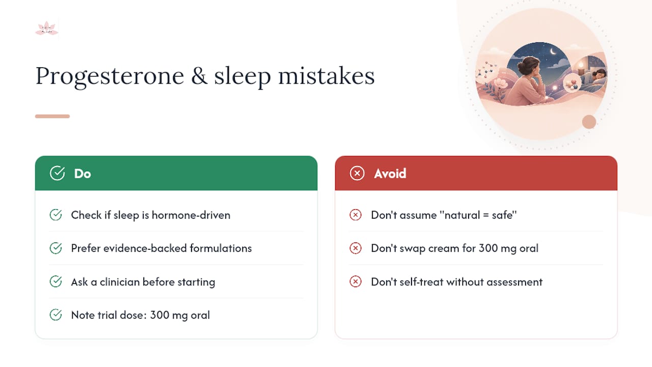 What people get wrong about progesterone and sleep — overview diagram