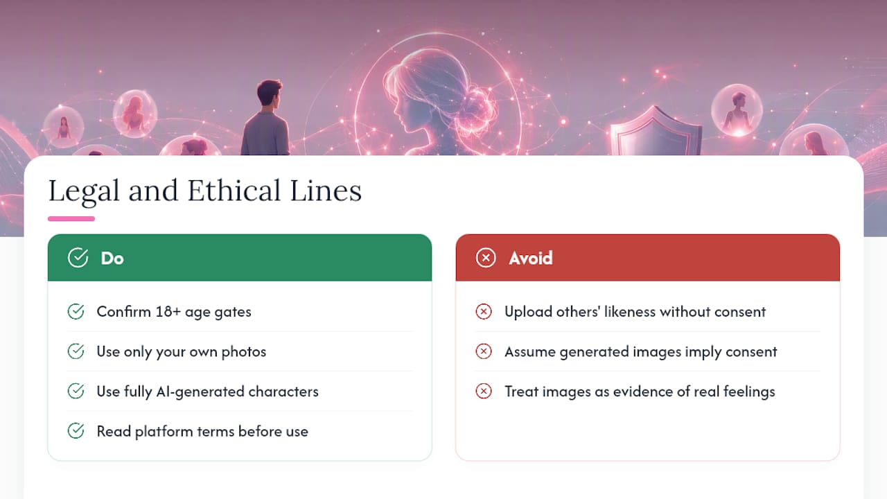 What Are the Legal and Ethical Lines Around AI-Generated Companion Photos? — overview diagram