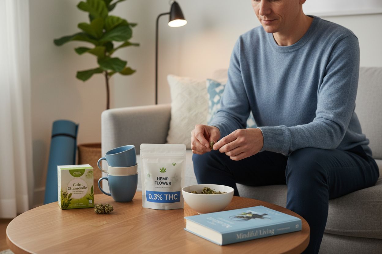 CBD flower evening routine