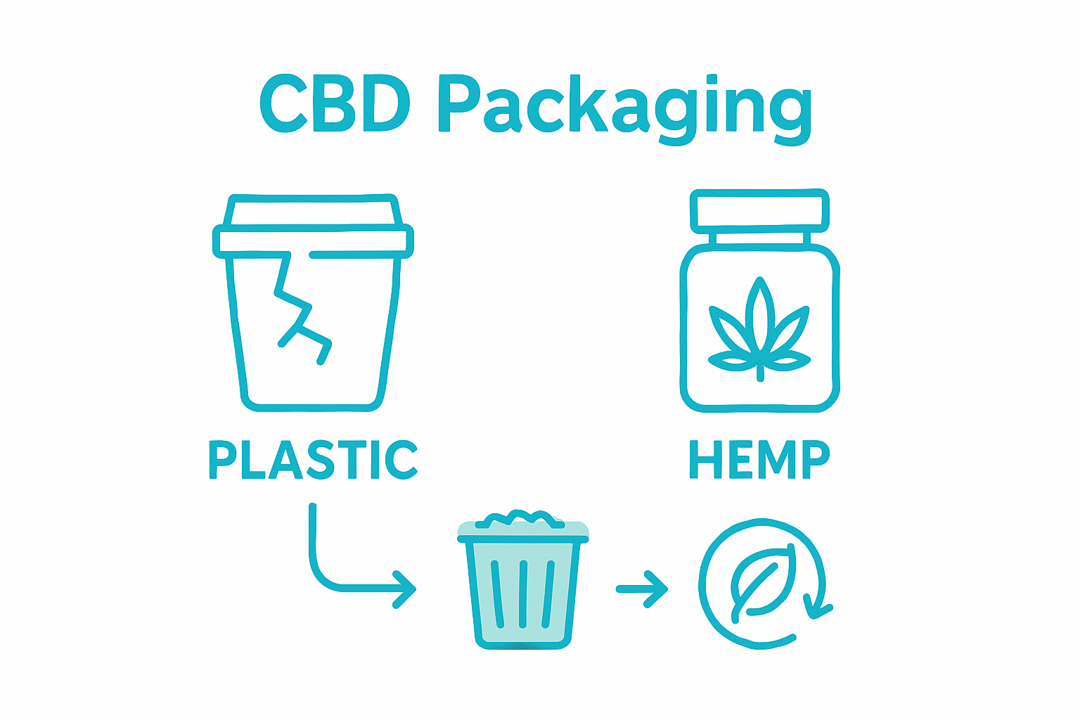 Comparison of traditional and hemp CBD packaging