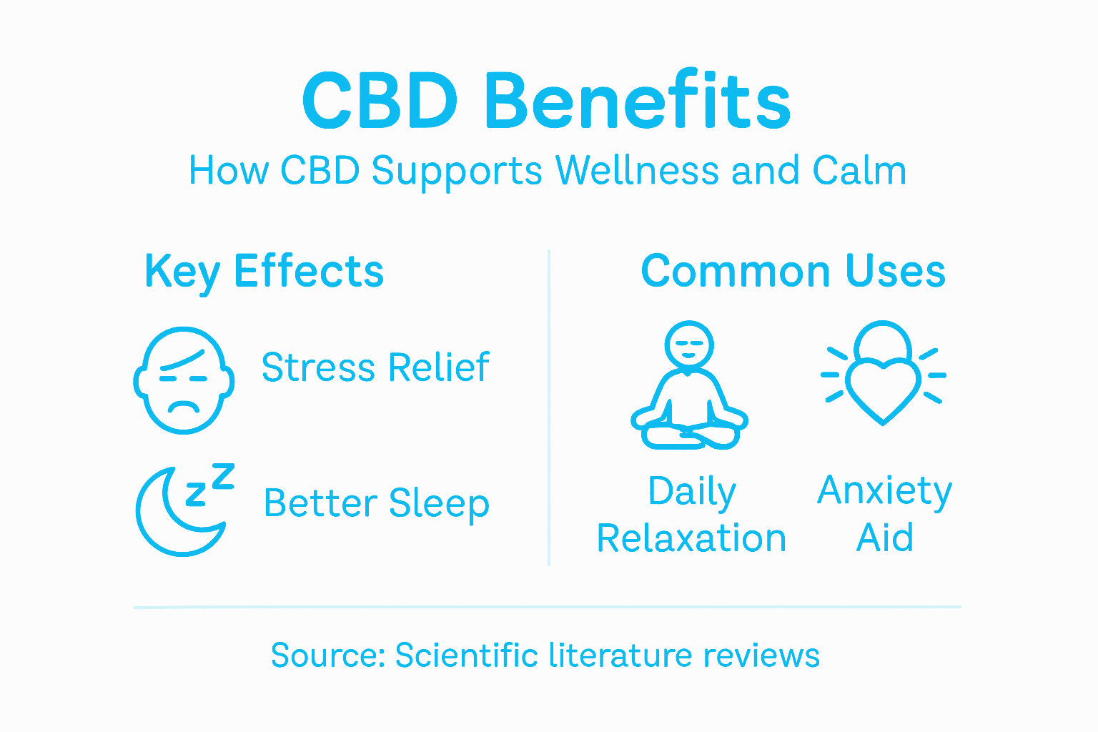Infographic showing CBD wellness benefits