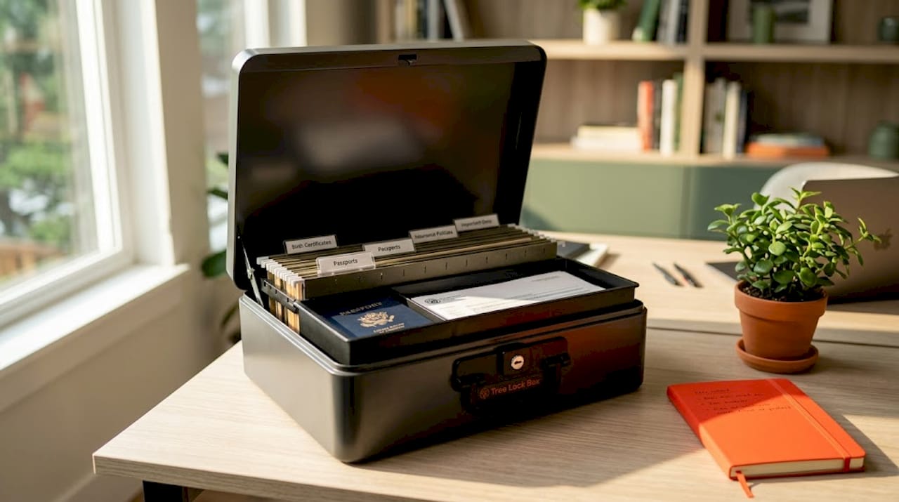 Open document chest showing organized compartments