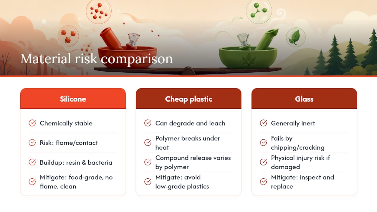 Does Long-Term Silicone Pipe Use Carry Health Risks? — overview diagram