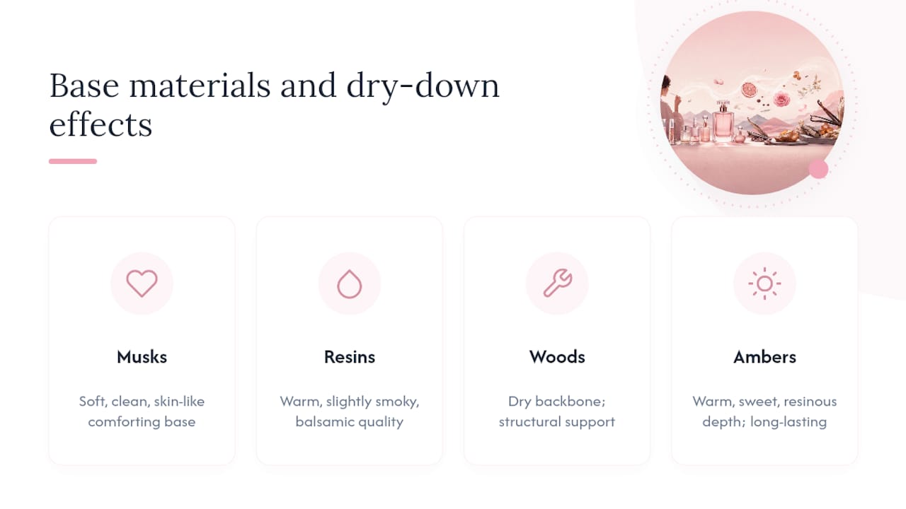 Dry down ingredient profile comparison