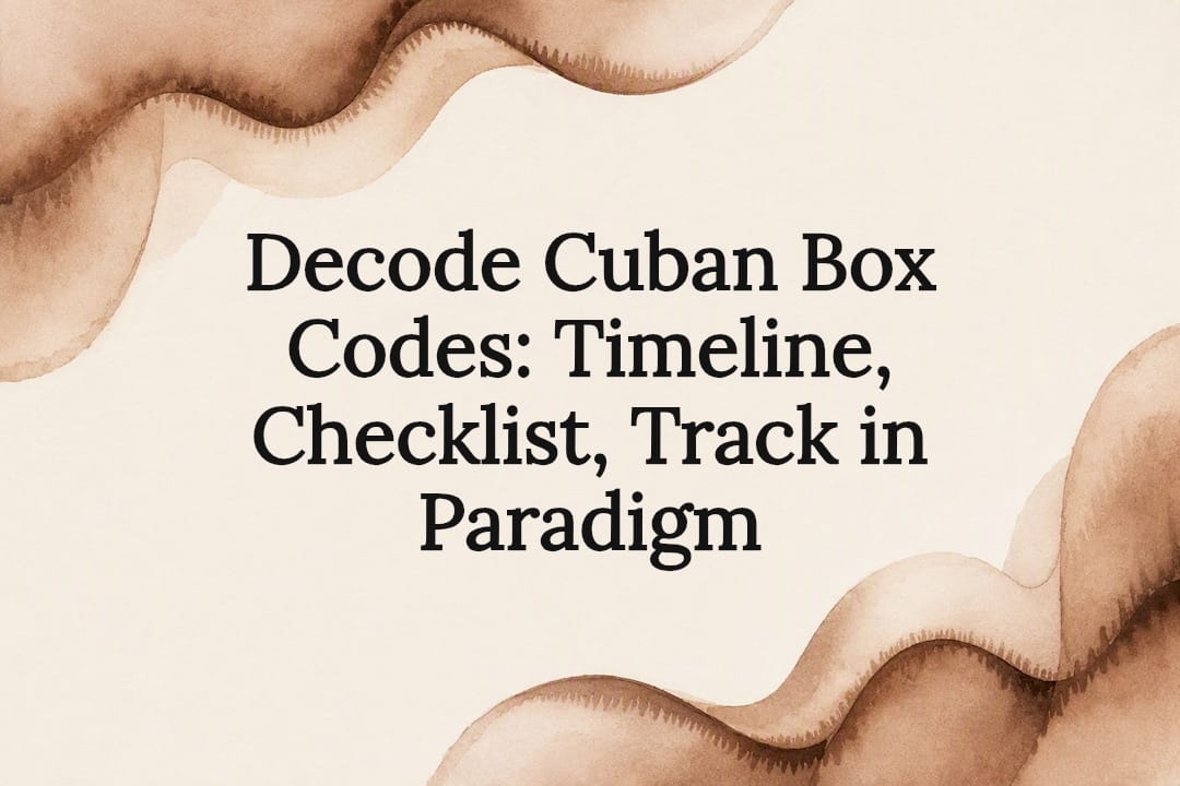 Decorative Cuban box code title card