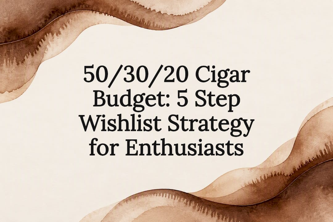 Decorative watercolor cigar budget title card