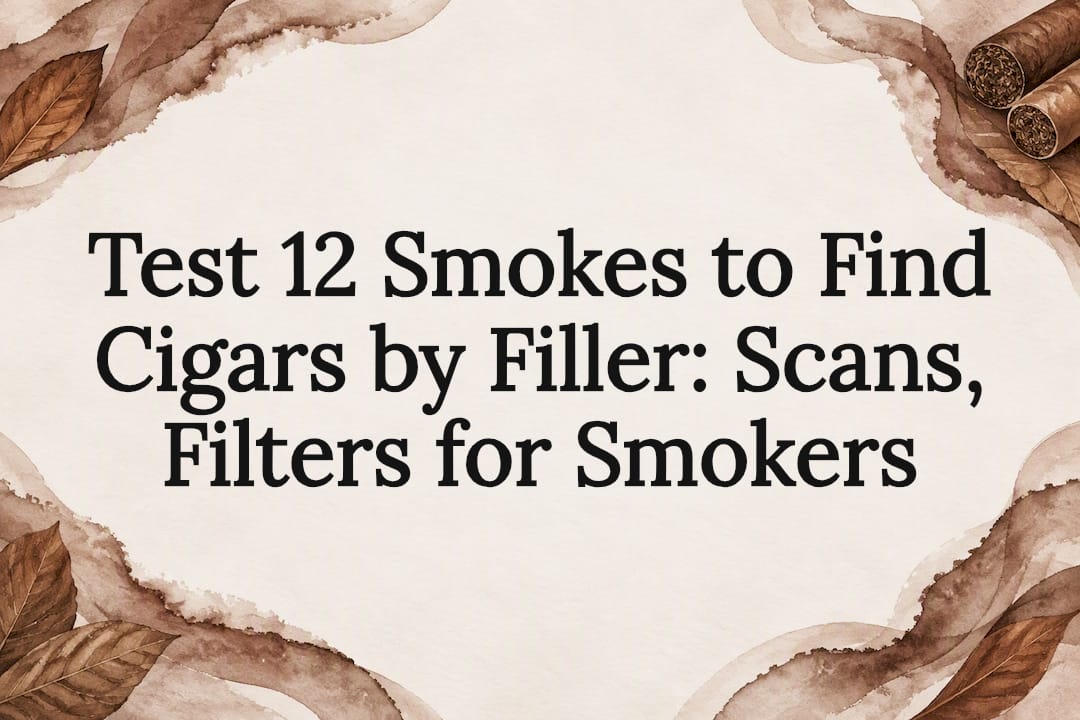 Decorative cigar filler article title card