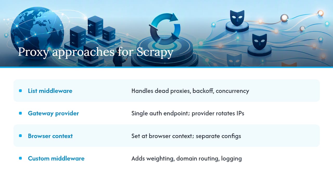 Which Proxy Libraries Work Best With Scrapy? — overview diagram