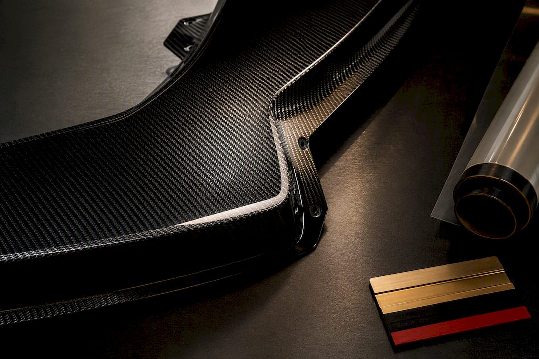 Carbon fiber surface under inspection