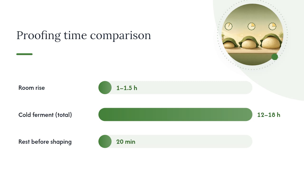 Donut dough proofing timeline comparison