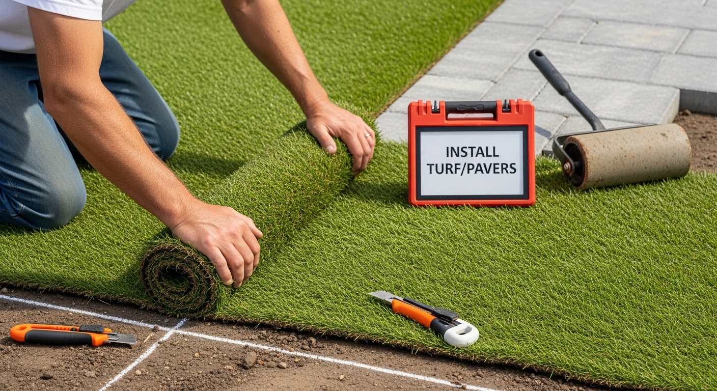 install turf pavers process