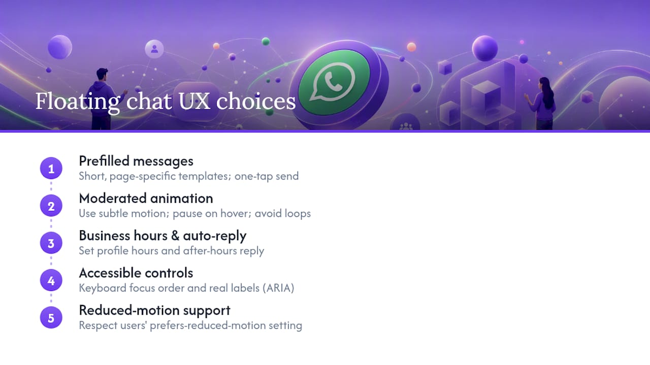 Five floating chat UX principles