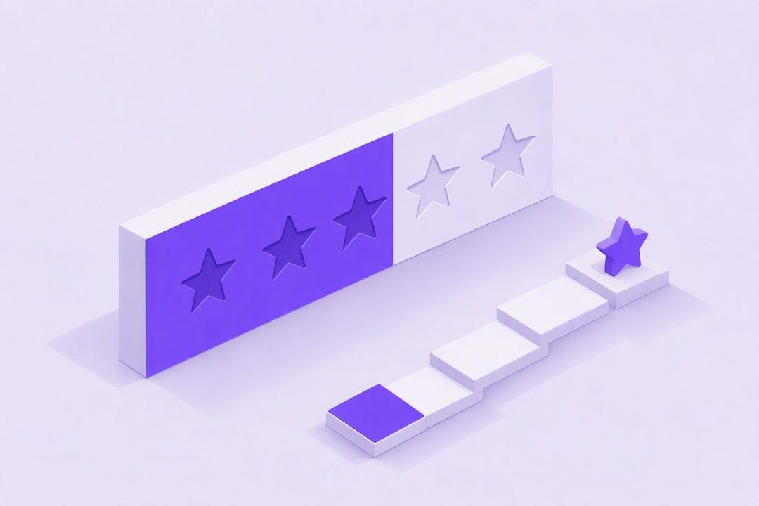 Isometric accessible star rating concept