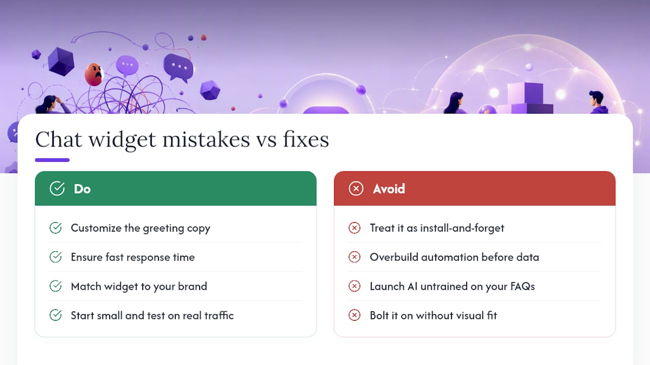 What Ashok Sees Site Owners Get Wrong About Chat Widgets — overview diagram
