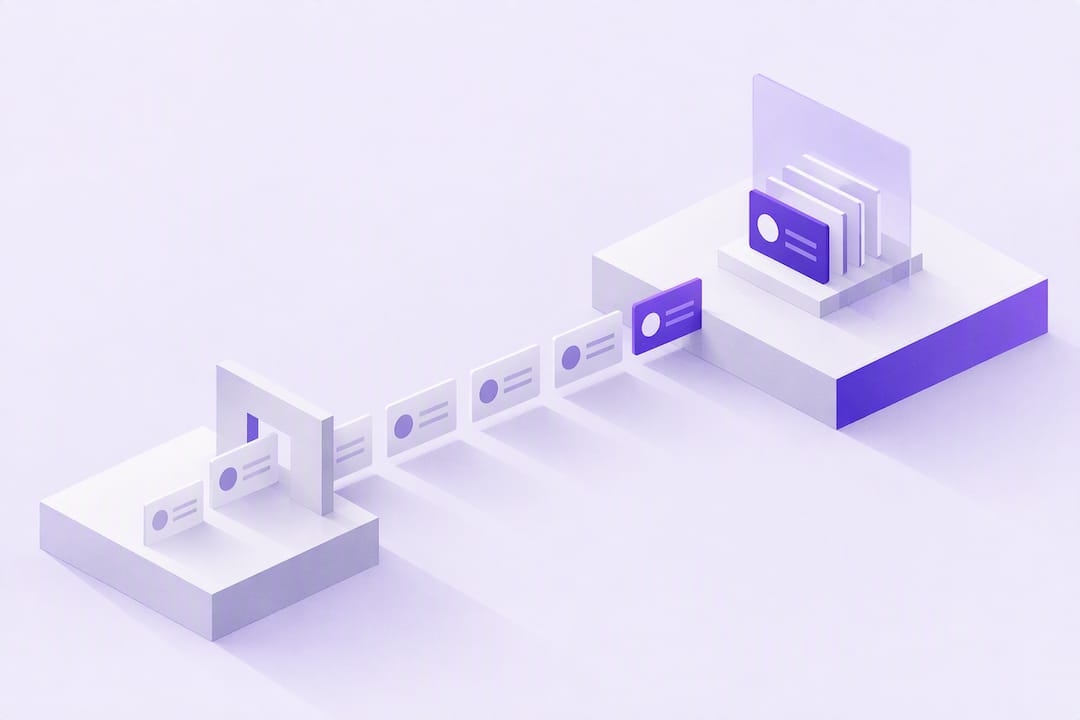 Isometric illustration of optimized conversion flow