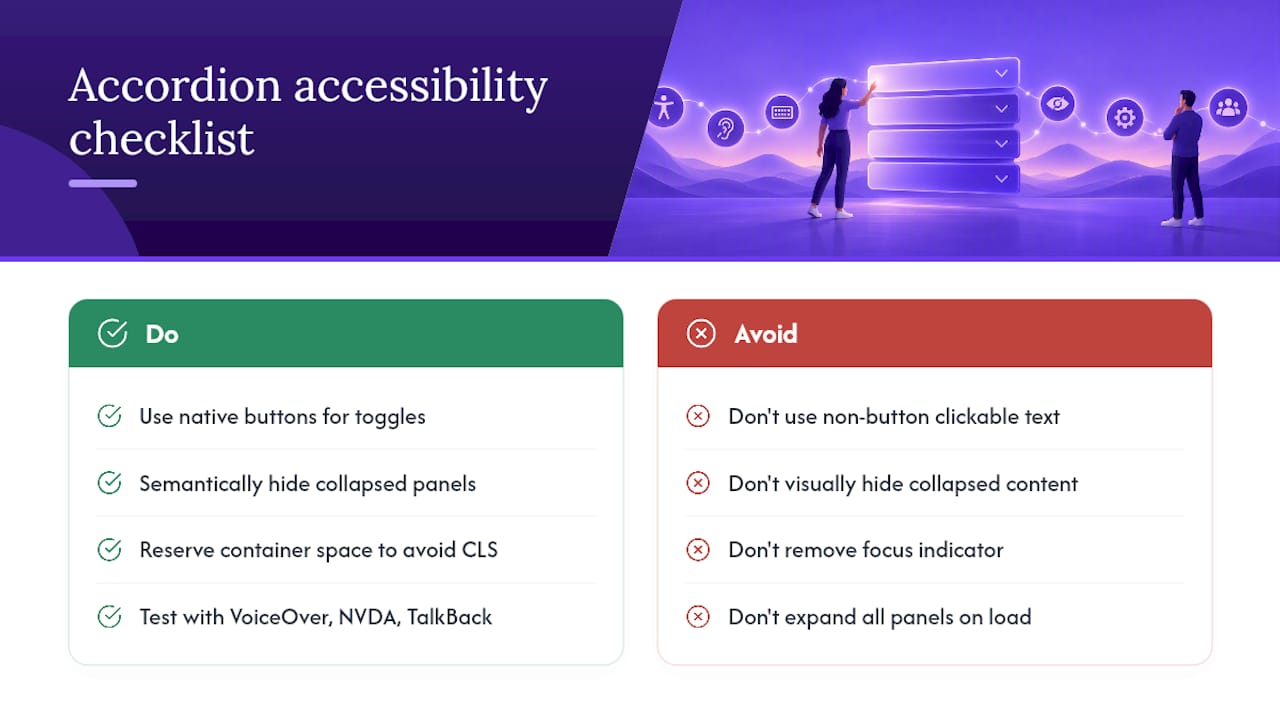 Common Mistakes That Break FAQ Accordions — overview diagram