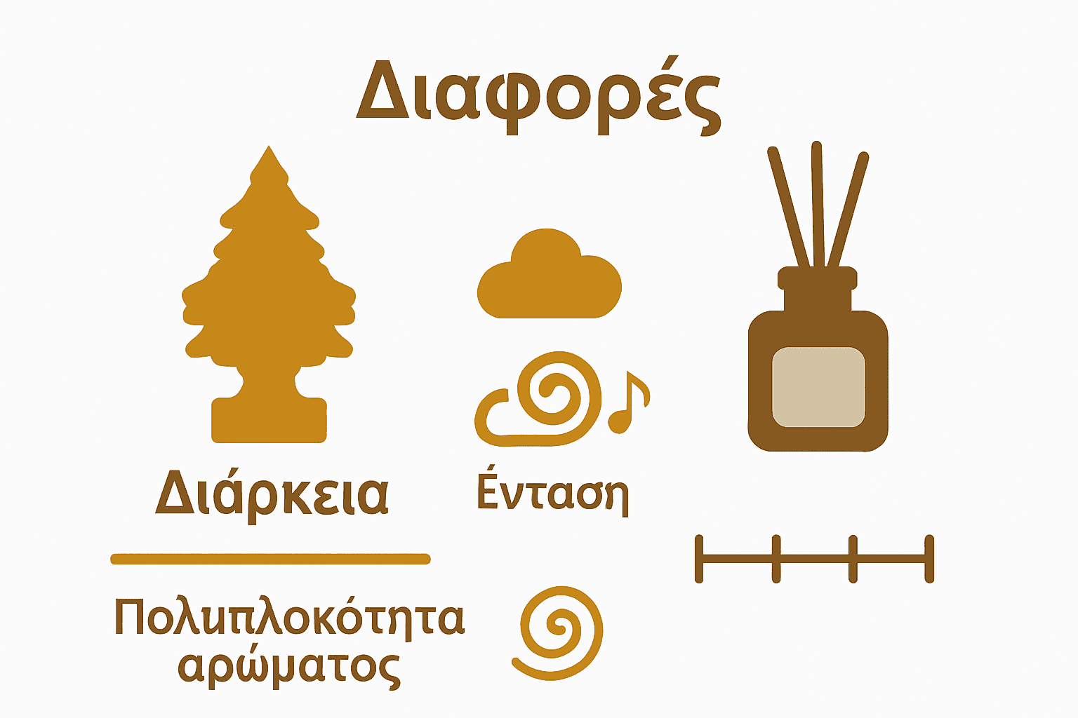 Σύγκριση απλών και premium αρωματικών αυτοκινήτου infographic