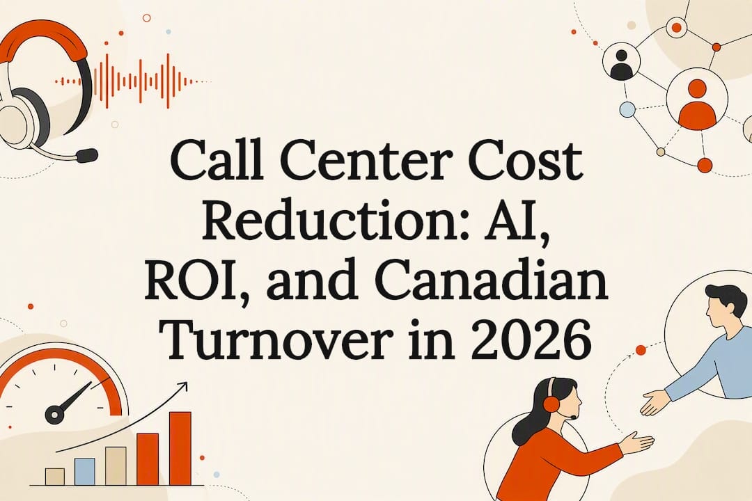 AI call center cost reduction title card