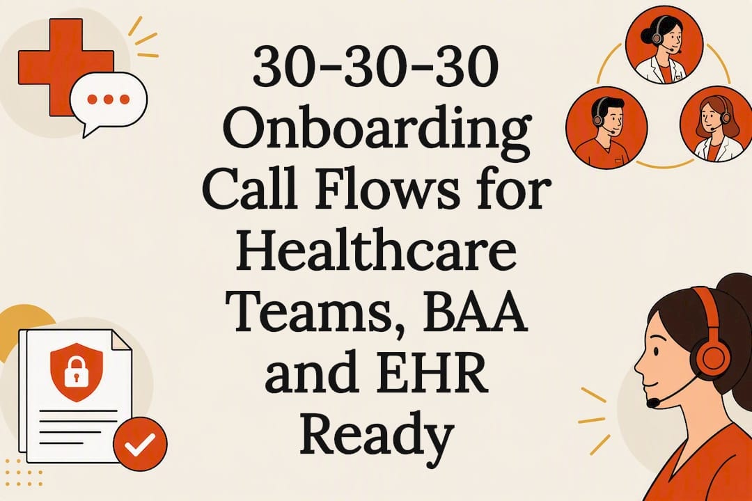 Healthcare onboarding call flow title card