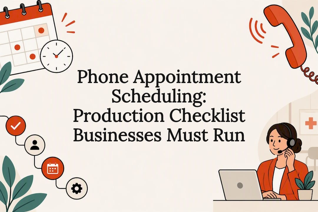 Decorative voice AI scheduling title card