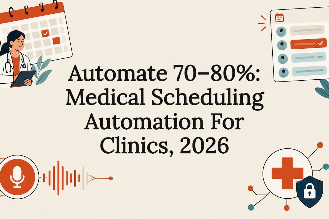 Medical scheduling automation title card illustration