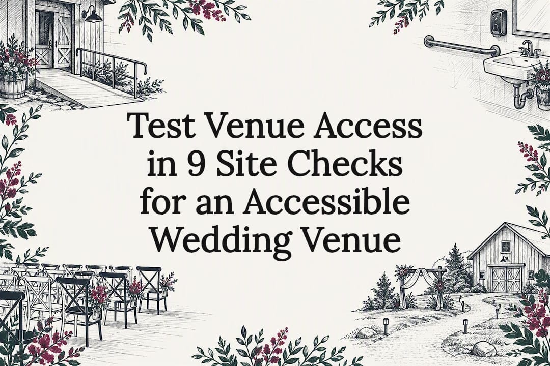 Accessible wedding venue checklist title card