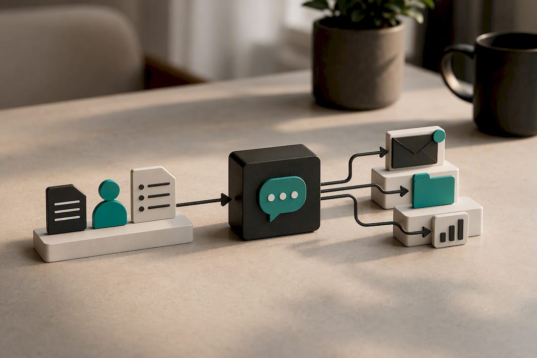 Illustration of automated business workflow