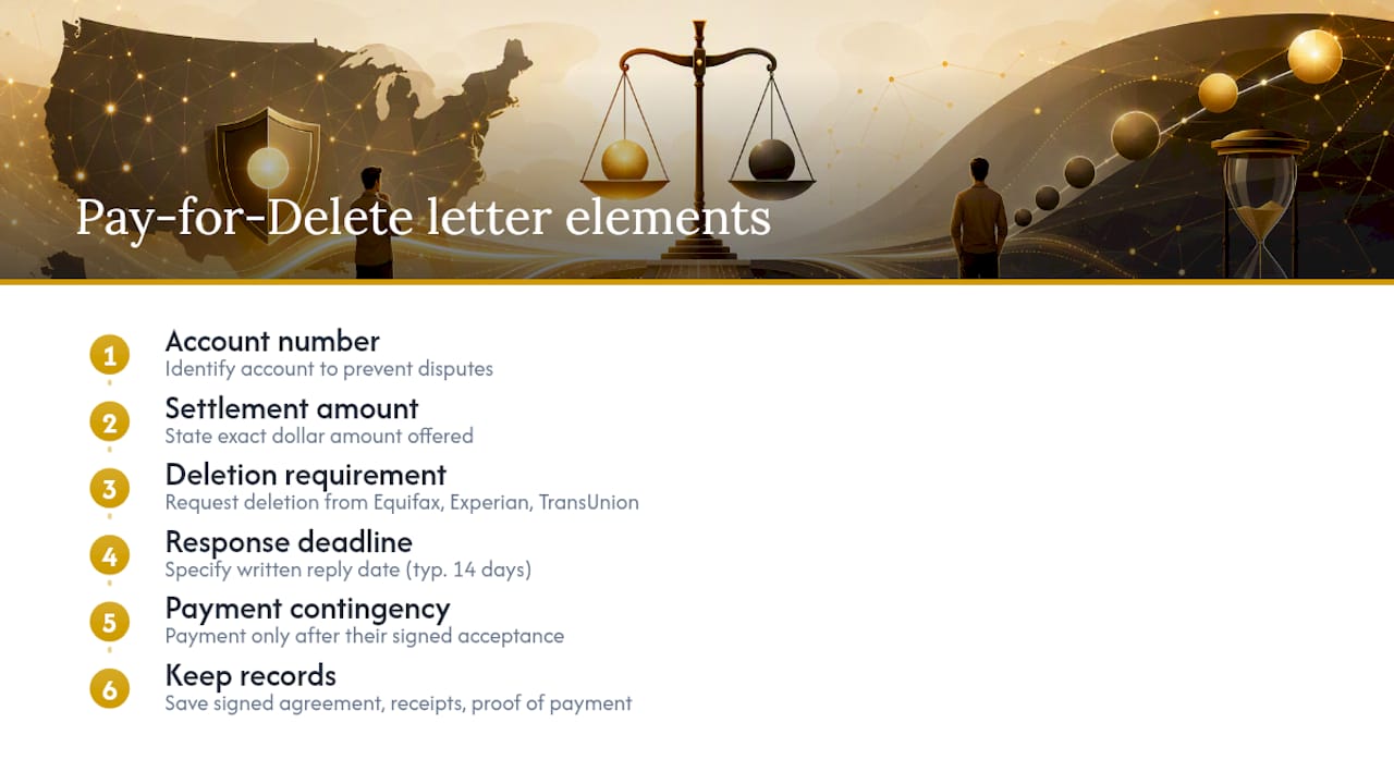 What Should a Pay-for-Delete Letter Include? — overview diagram