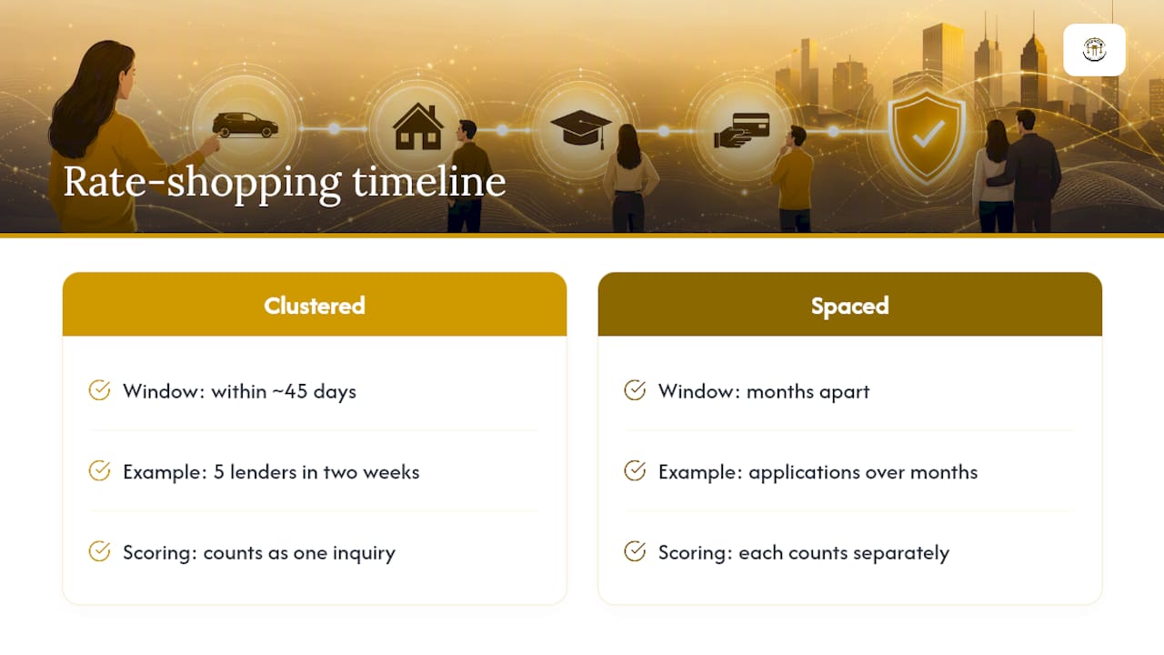Rate shopping inquiry window and scoring impact