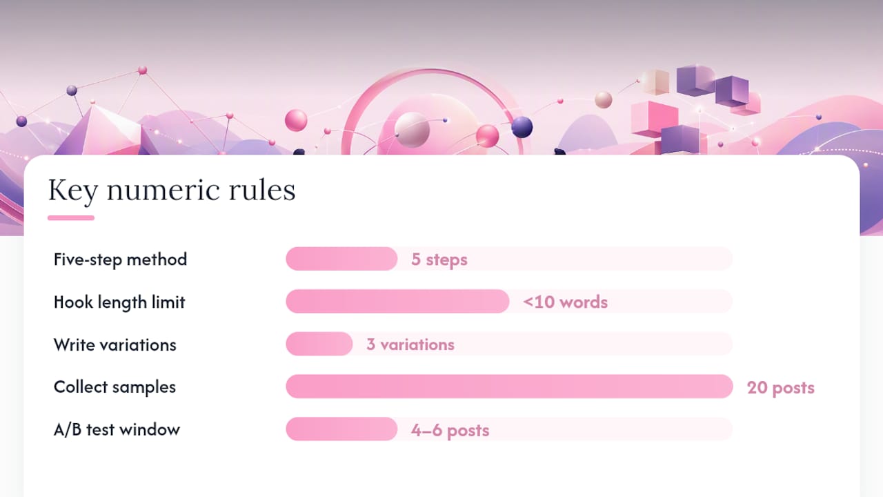 A 5-Minute System to Write High-Performing Hooks Every Time — overview diagram